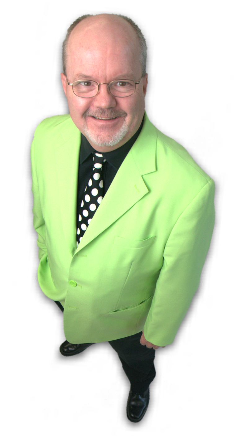 Yes, that’s me, Peter Mennie: Canada’s Clean Comedy Conjuror peter mennie signature green jacket magician