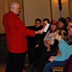 Peter Mennie performs for small groups too.